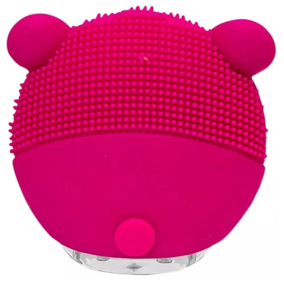 GENERICO - Cepillo Limpieza Facial Sonico De Silicona USB Osito Fucsia