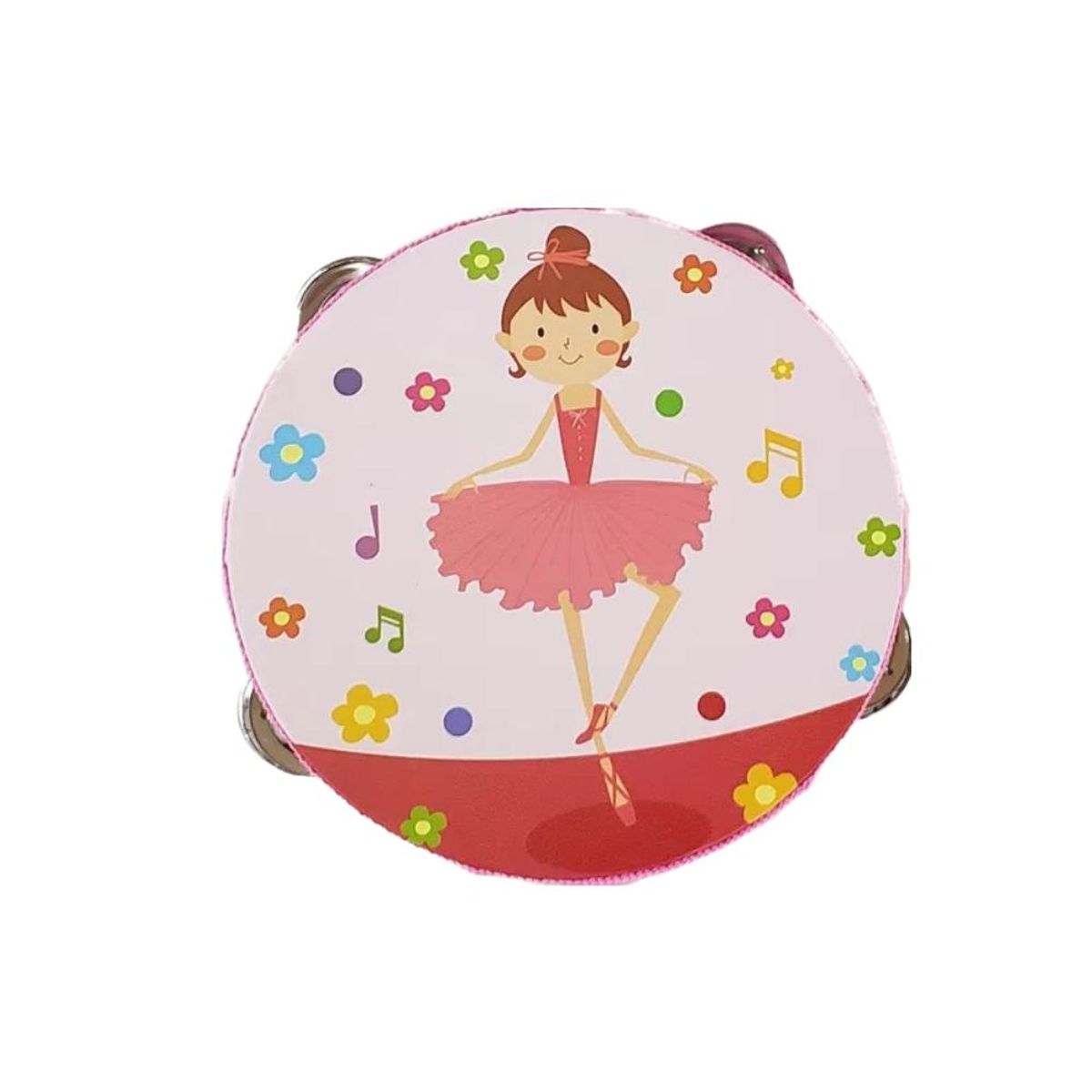 ARTIDIX - Pandero musical infantil de bailarina 6 pulgadas