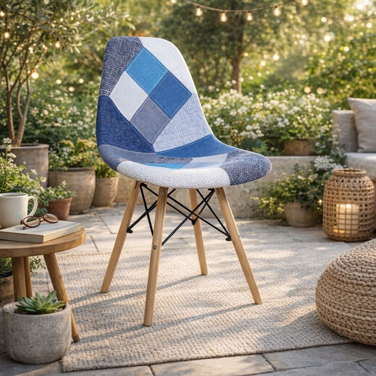 WHITE MARKET - Pack x 4 Silla Eames Patchwork