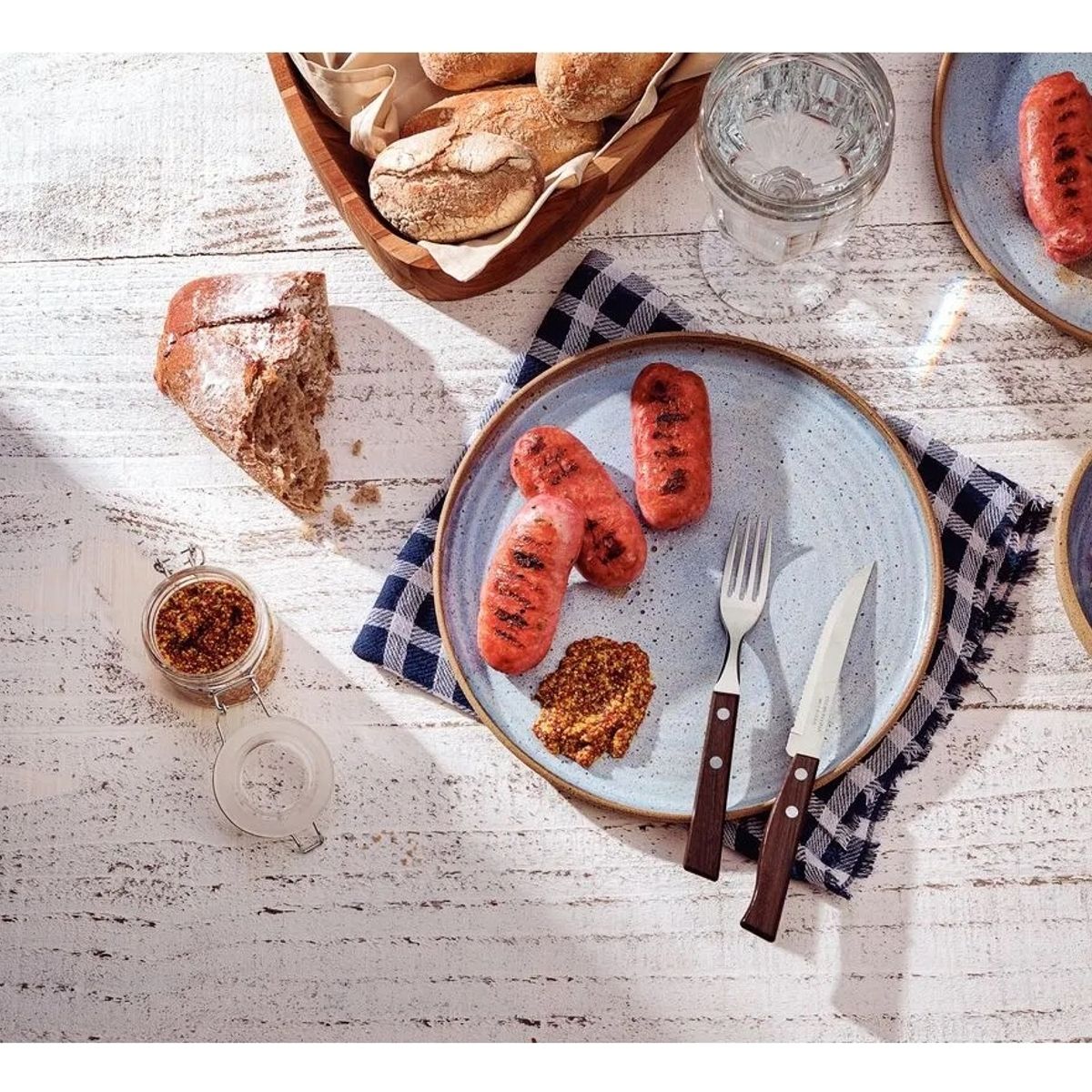 TRAMONTINA - Juego de Cubierto Tramontina 12 Piezas para Asado Color Madera