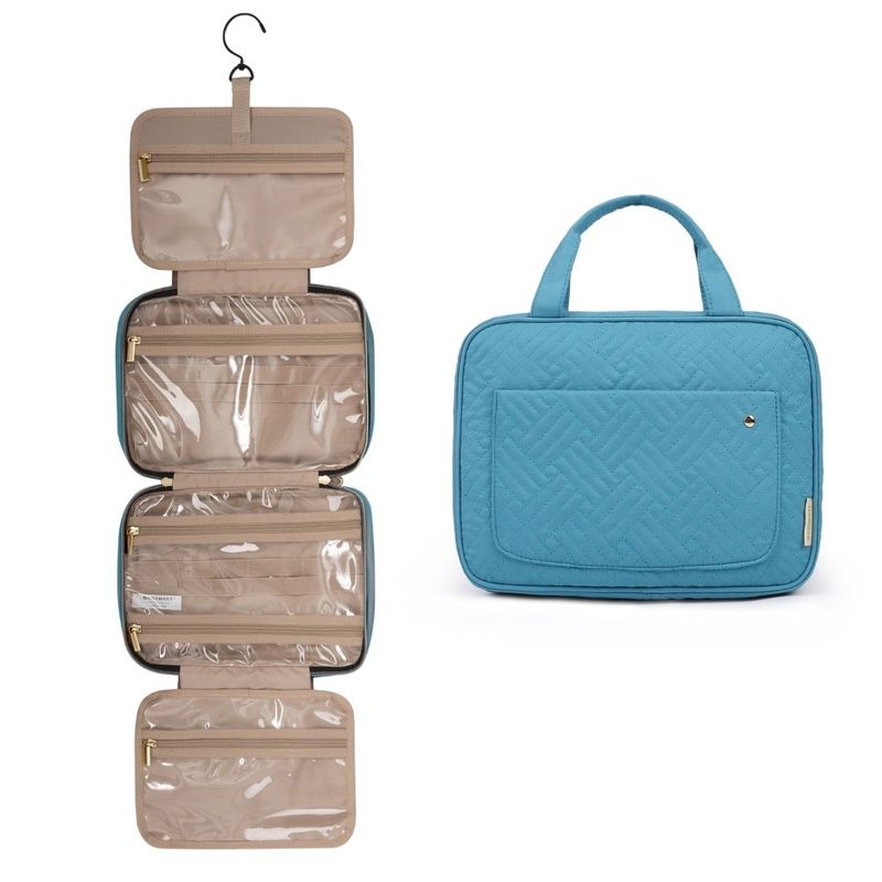 BAGSMART - Bagsmart Neceser Kit de Viaje con Gancho - Turquesa
