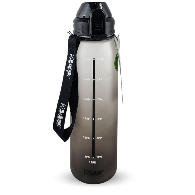 KEEP - Botella Keep Agua 1 Litro Deportes Outdoor Marcador ml Negro