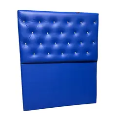 GENERICO - Respaldo 1 Plaza Azul Diamante Eco Cuero a piso Muebles Rimar