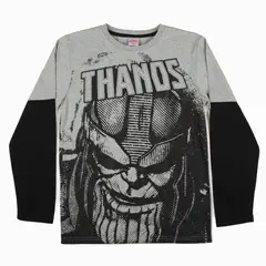 MARVEL - Polera Manga Larga Niño Thanos Avengers Gris