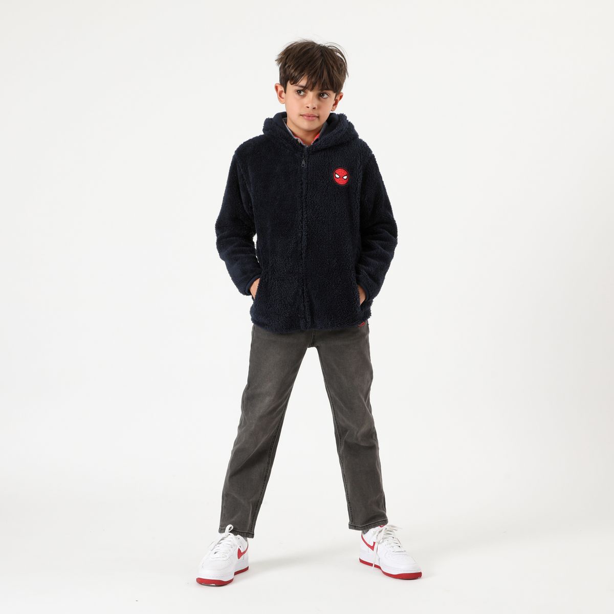 MARVEL - Polar Escolar Niño Spiderman Azul Marino Marvel