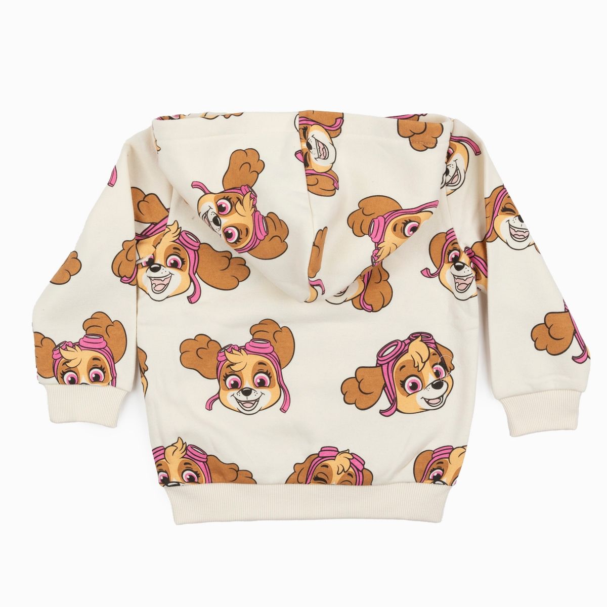 PAW PATROL - Poleron con Gorro Niña Caras Beige Paw Patrol
