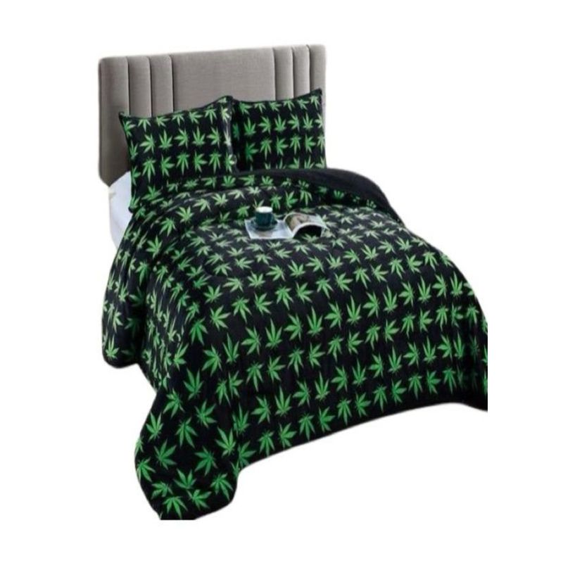 GENERICO - CUBRECAMAS PLUSH DE INVIERNO CON CHIPORRO