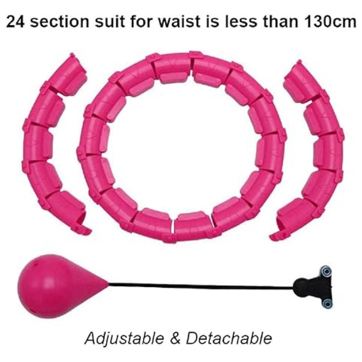 GENERICO - Aro Hula Hoop Con Peso Ajustable Fitness Abdominal