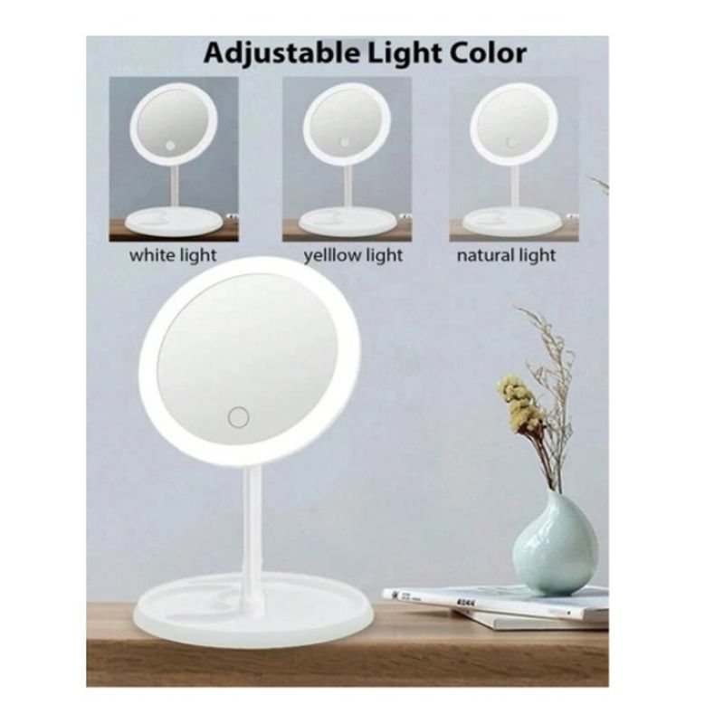 GENERICO - Espejo Plegable De Mesa Con Luz LED