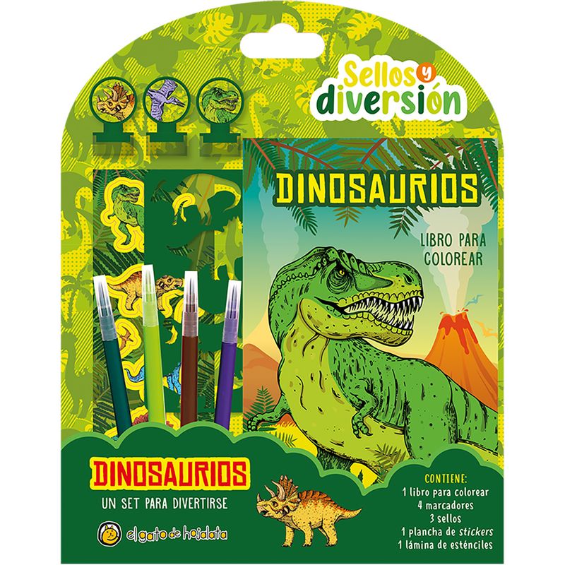 EDITORIAL GUADAL - Libro Sellos Y Diversion Dinosaurios