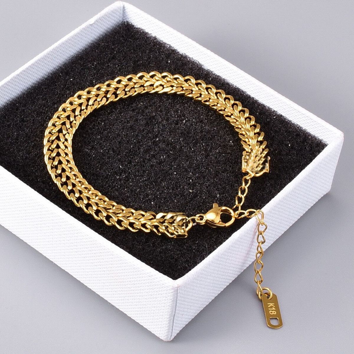 LUXURYJOYAS - Pulsera Mujer Ajustable Tejido Grueso Oro Sello 18k Bañado