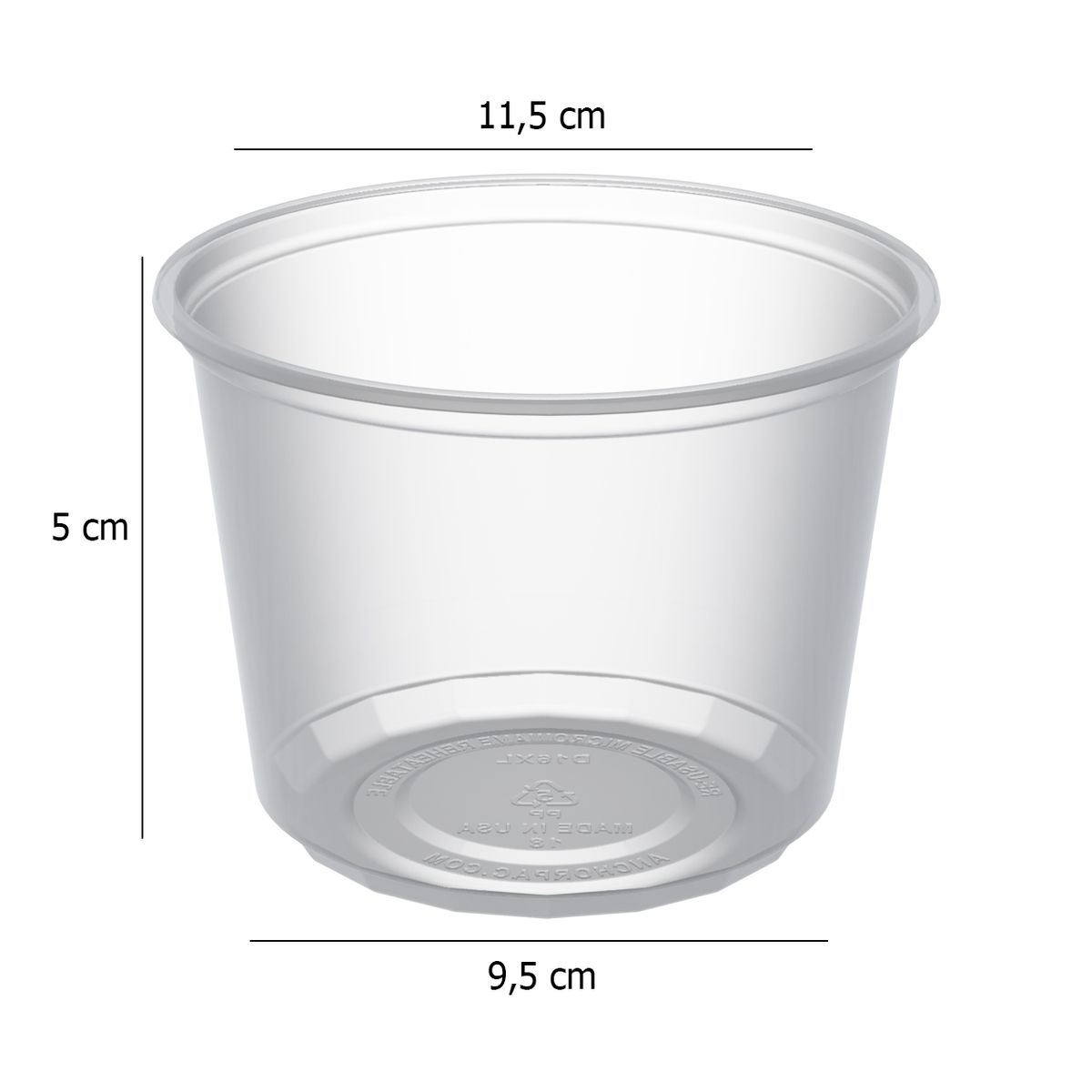 GENERICO - Pote Liso Pet Transparente Con Tapa 8oz 50 Unidades