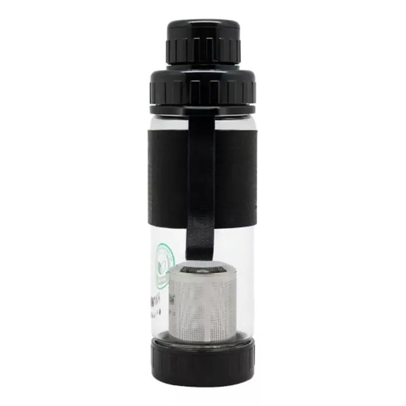 KEEP - Botella Keep Vidrio Infusor Té Hierbas 410ml Deportes Negro