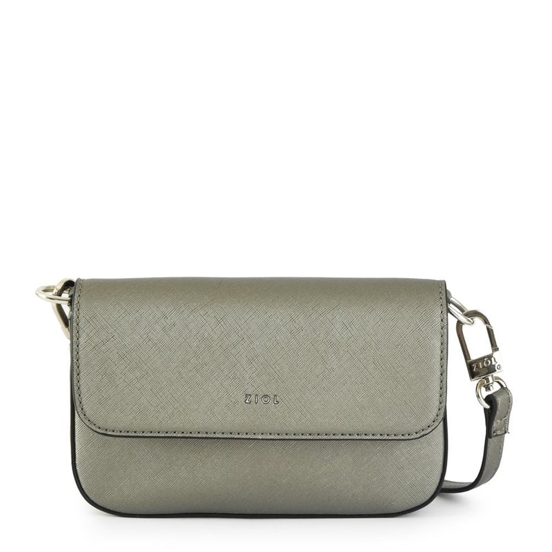 ZIOL - Cartera bandolera pequeña kallan plateado oscuro