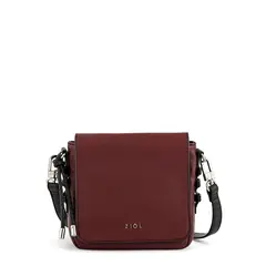 ZIOL - Cartera bandolera con tapa pequeña melchy burdeo