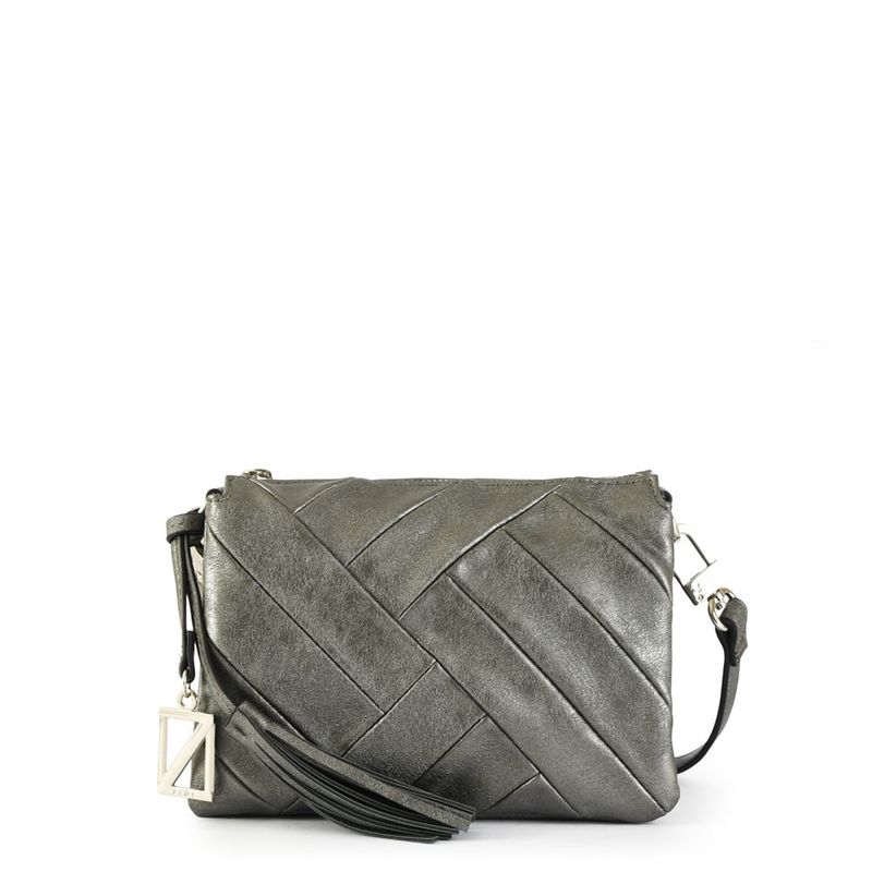 ZIOL - Cartera bandolera pequeña bora plateado oscuro