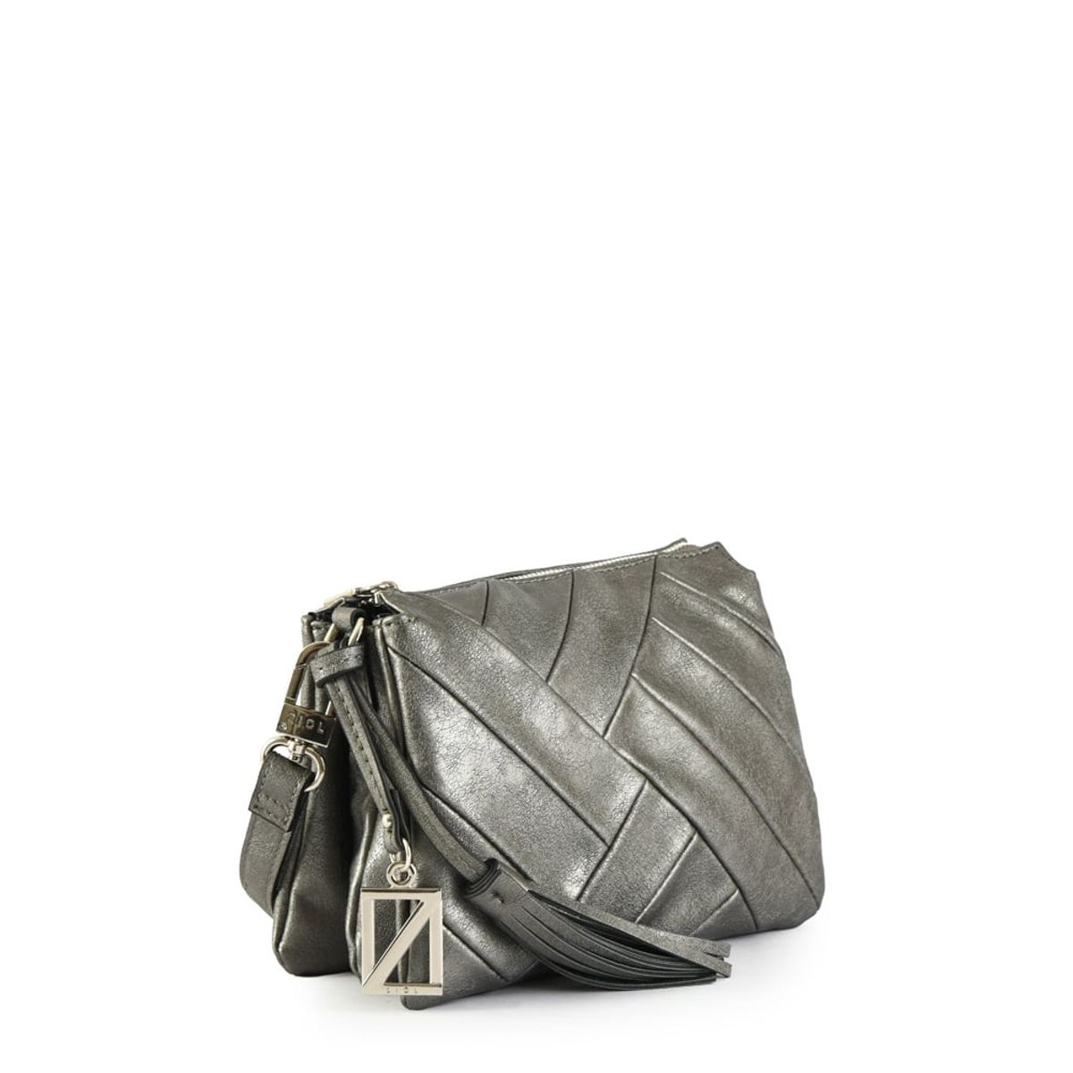 ZIOL - Cartera bandolera pequeña bora plateado oscuro