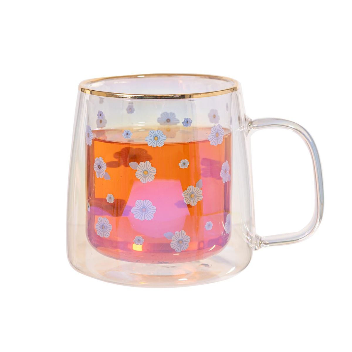 ADAGIO TEAS - Taza Doble Vidrio Flower Bloom 400 ml