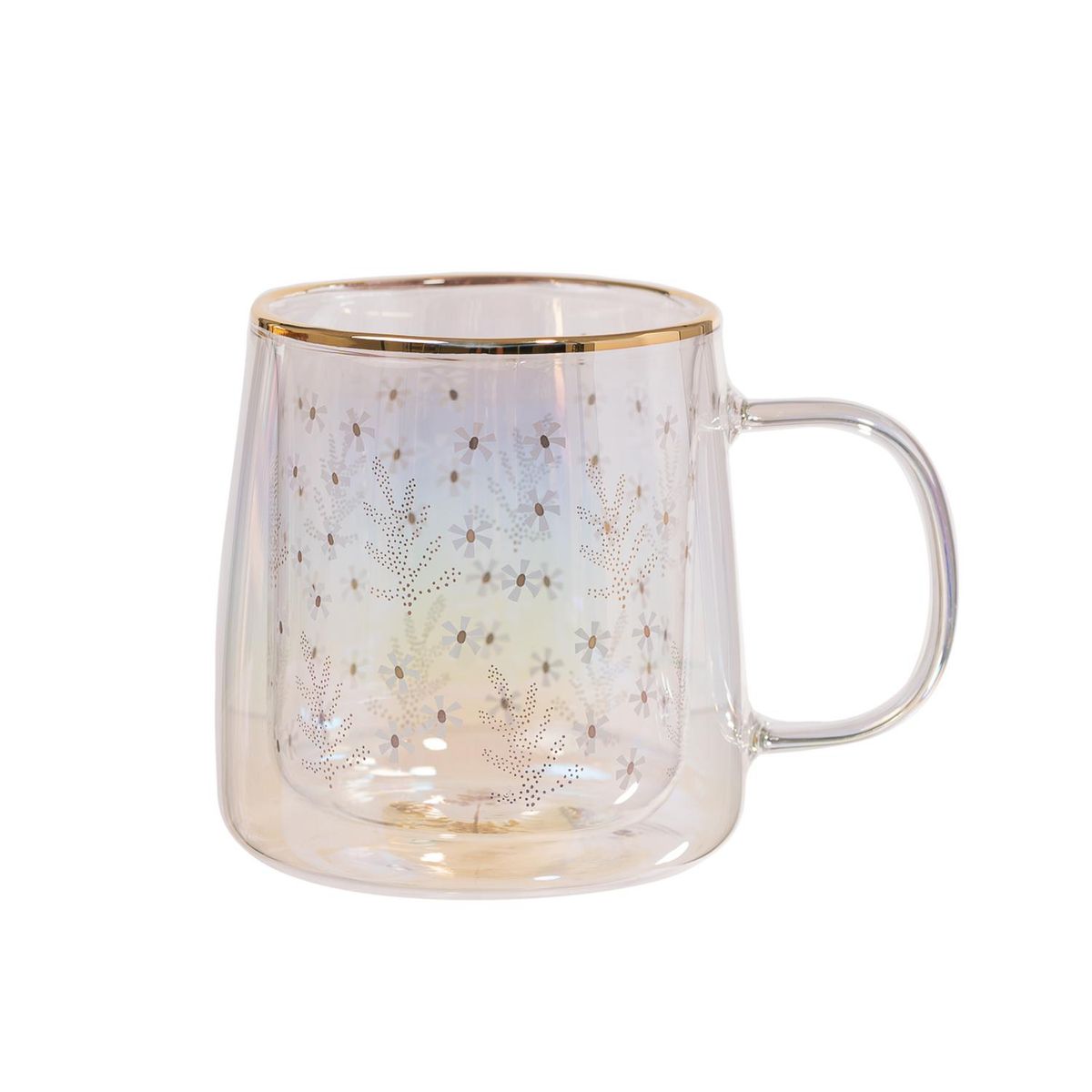 ADAGIO TEAS - Taza Doble Vidrio Small Daisies 250 ml