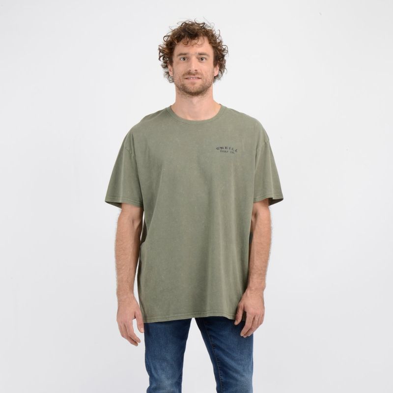 O'NEILL - POLERA MANGA CORTA STORM VERDE OSCURO