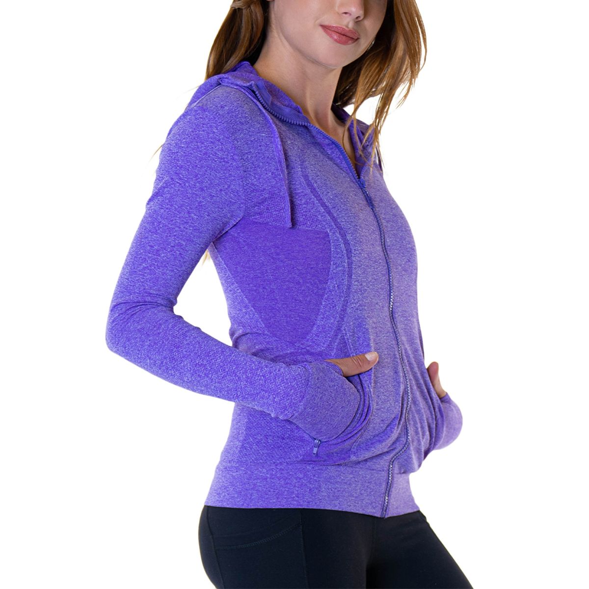 BAZIANI - Polerón Mujer Seamless Con Cierre 1189