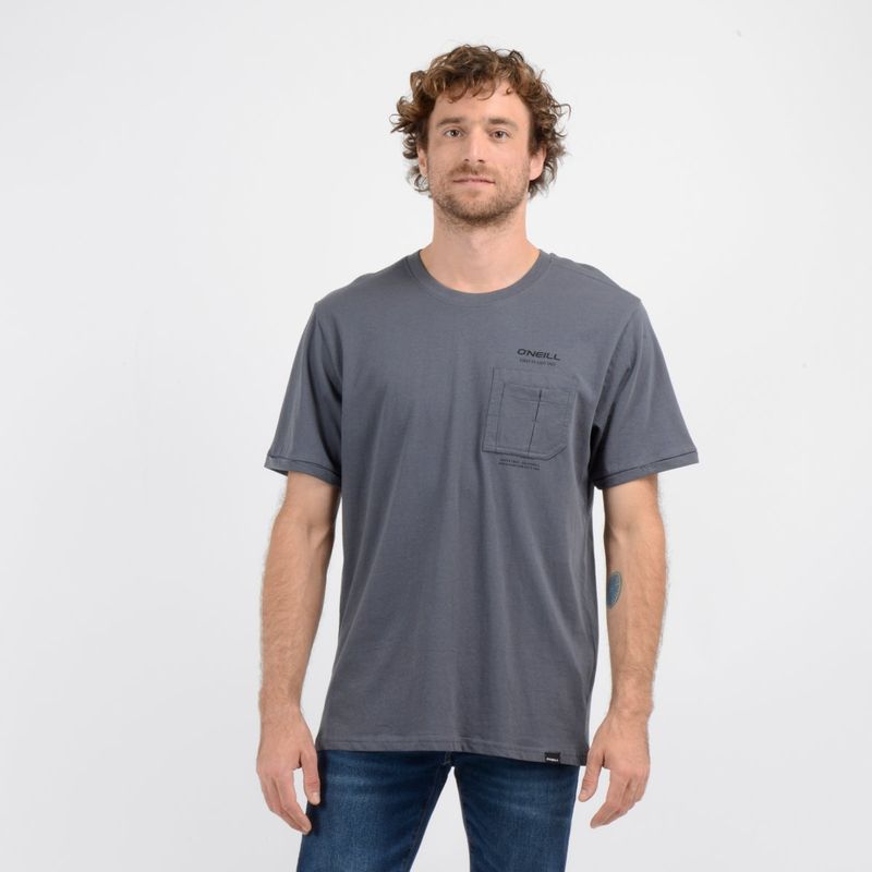 O'NEILL - POLERA MANGA CORTA JOURNEY GRIS OSCURO