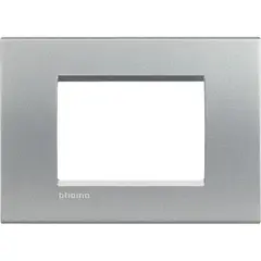 BTICINO - PLACA RECTANGULAR 3 MODULOS LIVINGLIGHT Plata