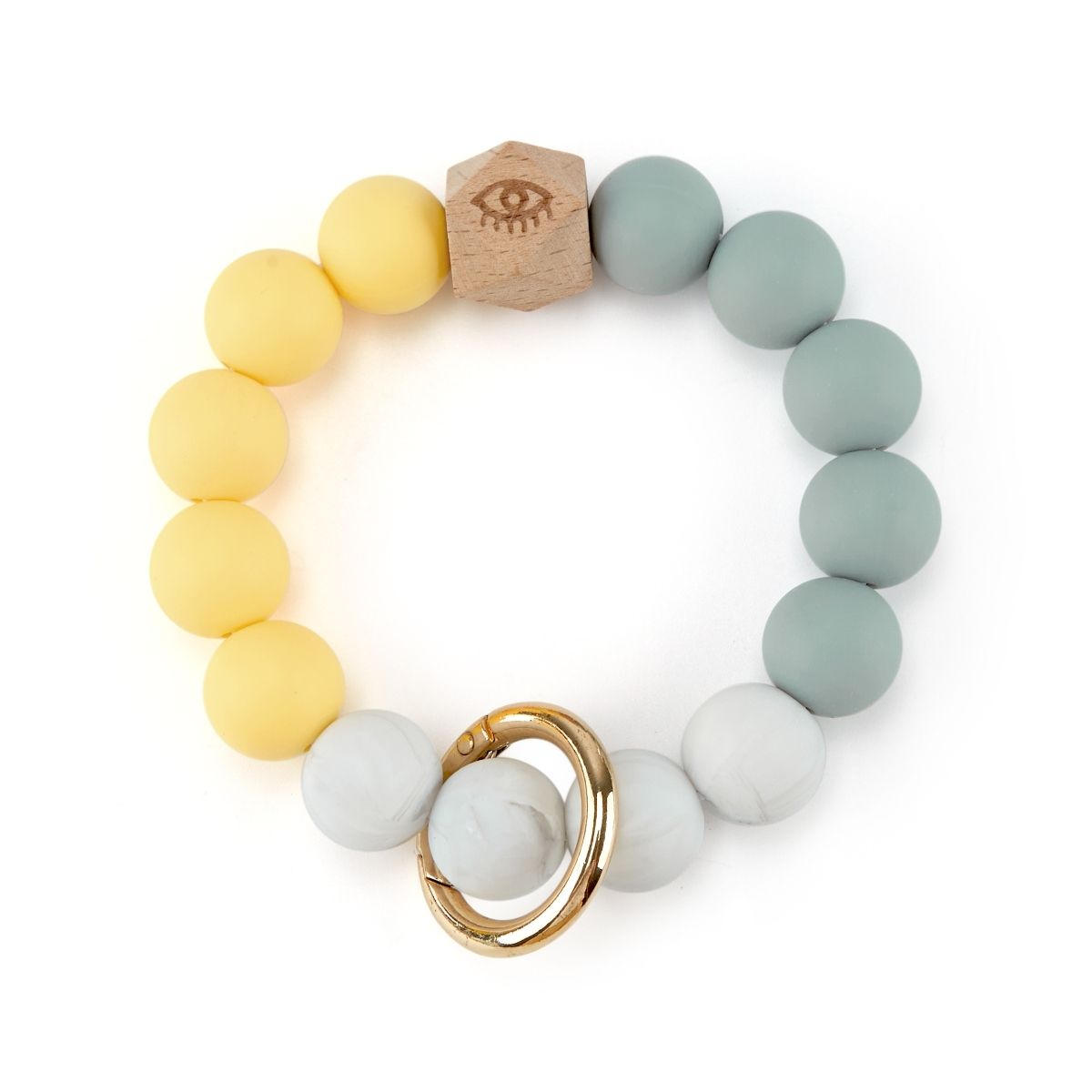 ECOSUSI - ECOSUSI Llavero de Pulsera con Billetera - Amarillo