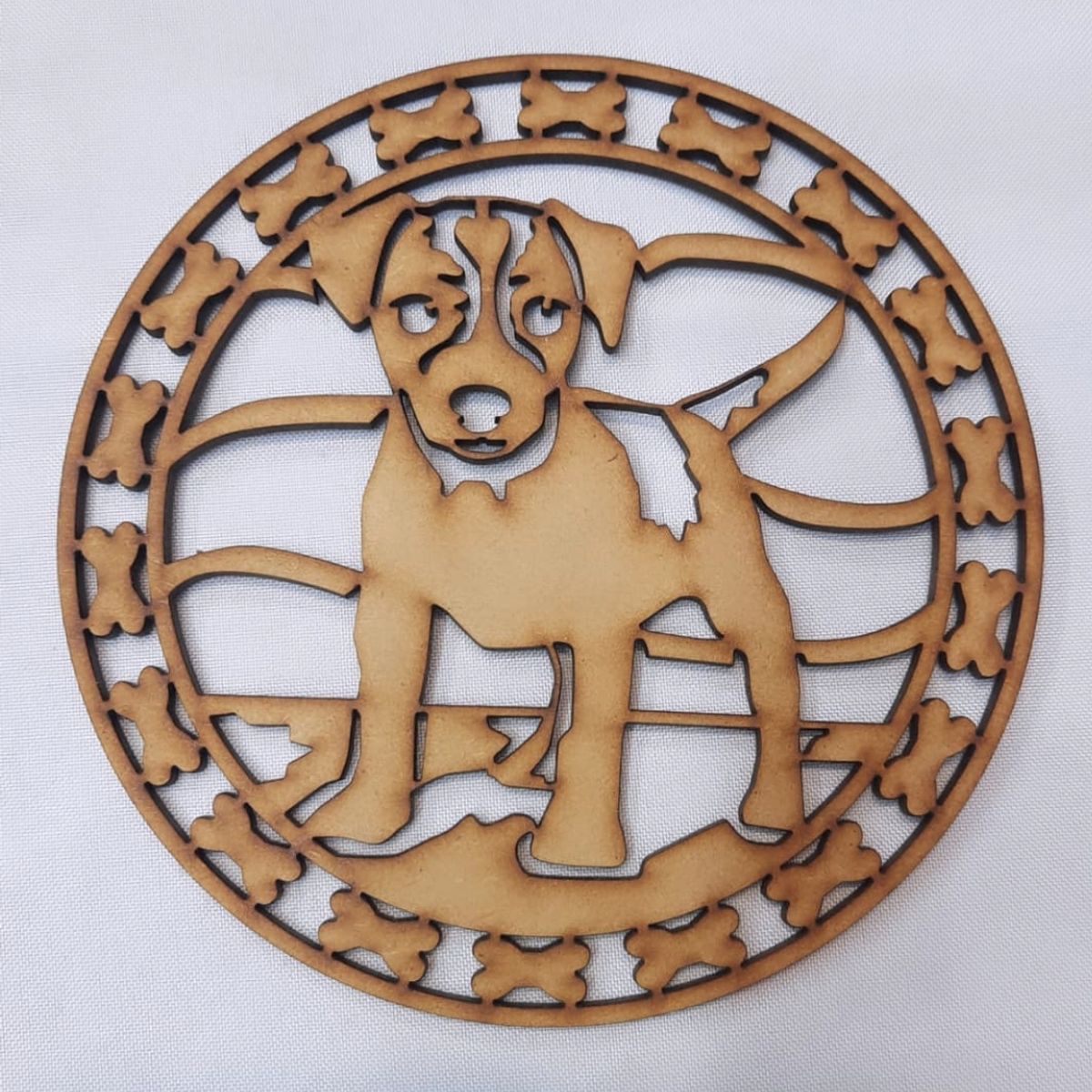 GENERICO - Perrito MDF 8 cm de diámetro.