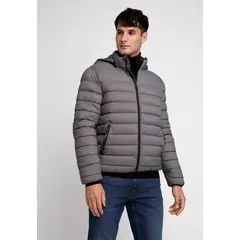 PERRY ELLIS - Parka Hombre Manga Larga Acolchada Gris