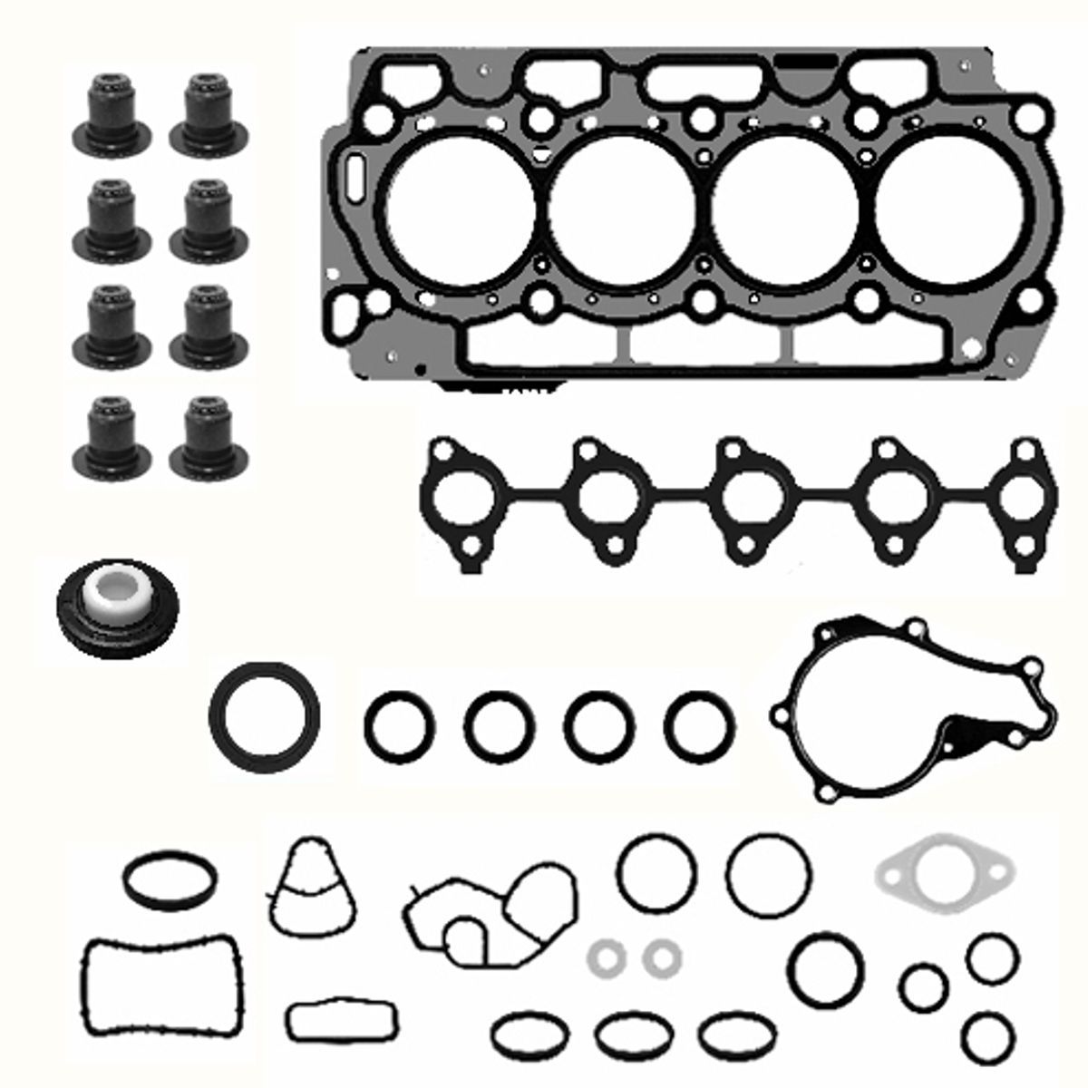 GENERICO - Juego De Empaquetaduras Peugeot 206 1.4 02/09 Dv4td Diesel