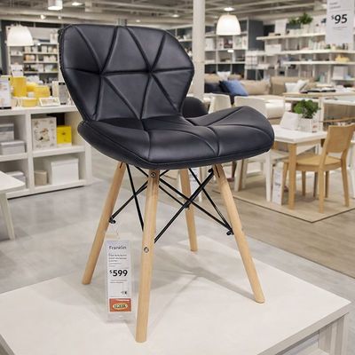 Imagen 2 del producto Pack x 4 Sillas Eames Radar acolchada negra