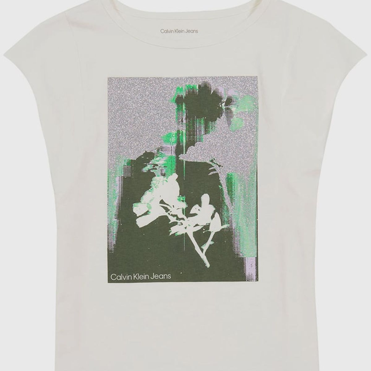 CALVIN KLEIN - Polera Niña Floral Flutter Blanco Calvin Klein