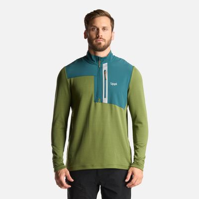 Imagen 2 del producto Poleron Hombre Karova Nano F 1/4 Zip Verde