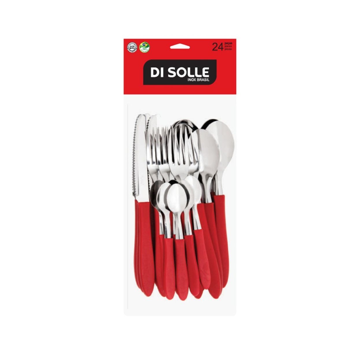 IMAHE - PACK CUBIERTOS 24 PIEZAS ROJO IMAHE