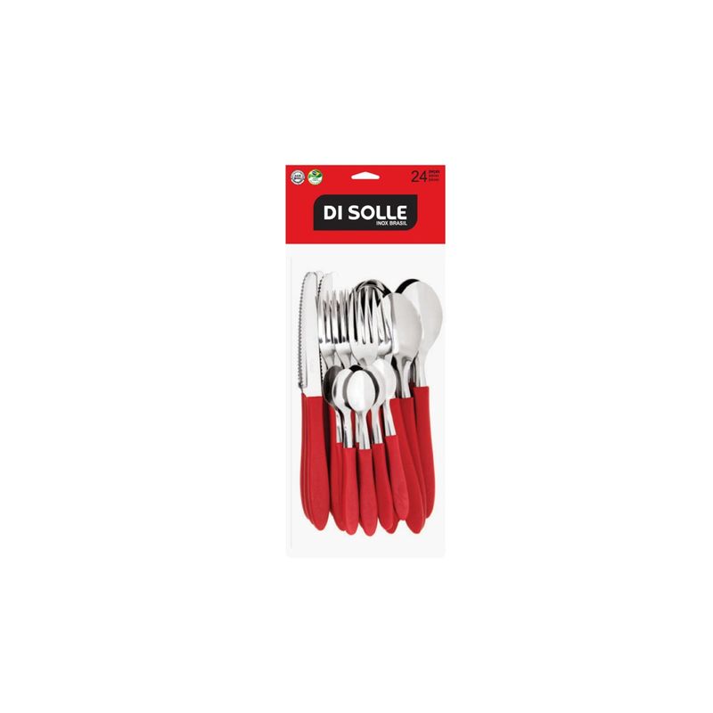 IMAHE - PACK CUBIERTOS 24 PIEZAS ROJO IMAHE