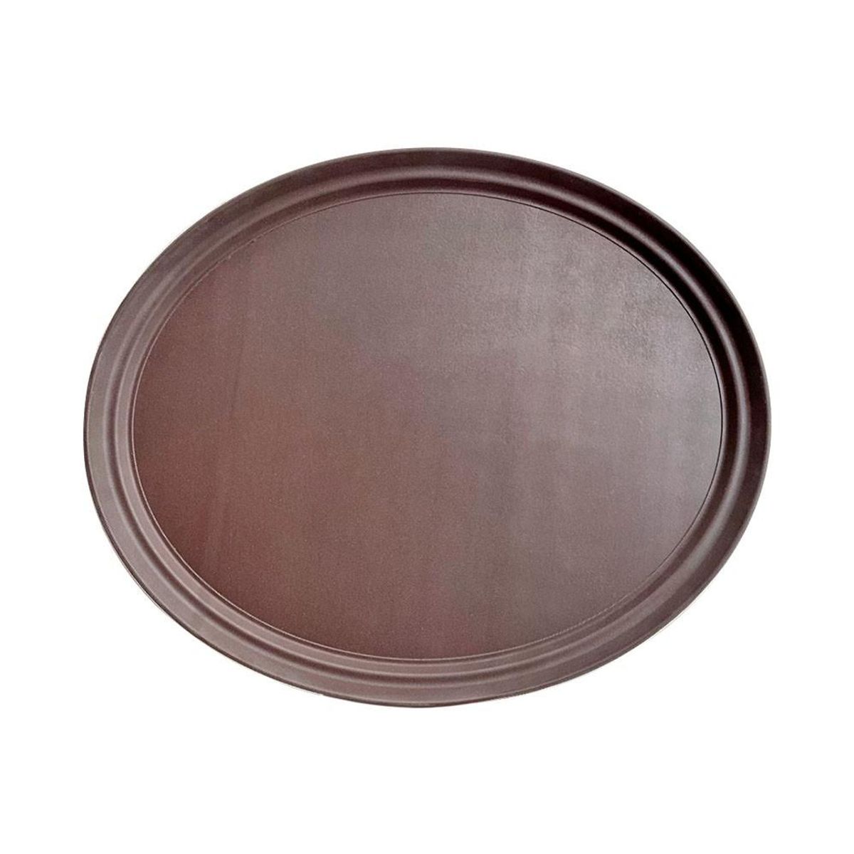 IMAHE - BANDEJA GARZON OVALADA ANTIDESLIZANTE 68CM CAFÉ IMAHE