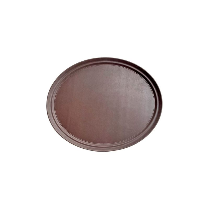 IMAHE - BANDEJA GARZON OVALADA ANTIDESLIZANTE 68CM CAFÉ IMAHE