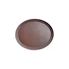 IMAHE - BANDEJA GARZON OVALADA ANTIDESLIZANTE 68CM CAFÉ