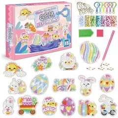 GENERICO - Set de llaveros pintura diamante - Pascua