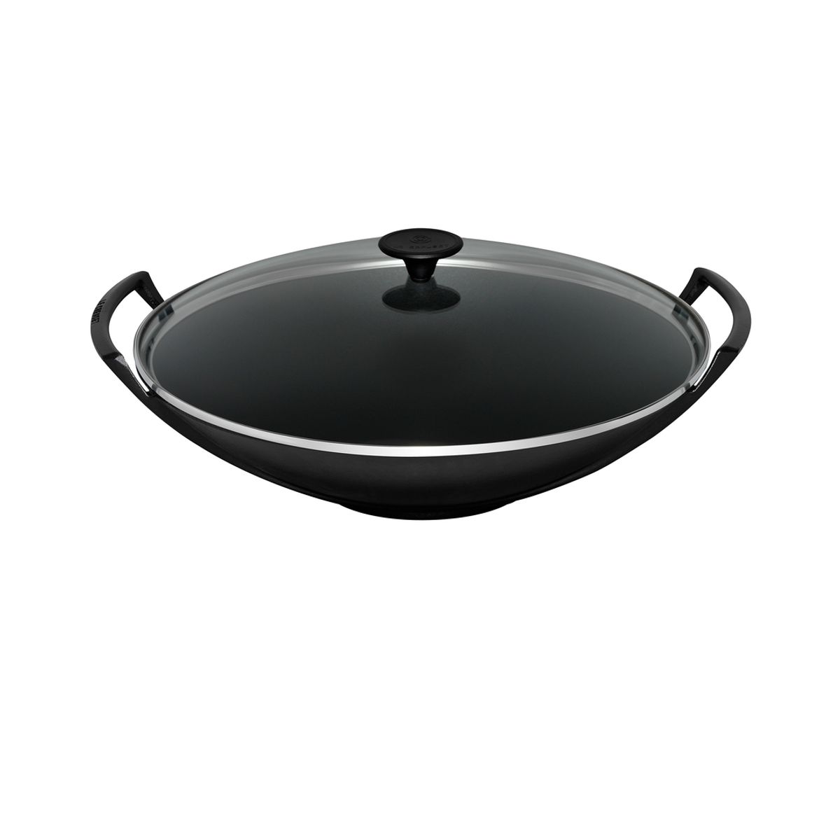 LE CREUSET - Wok Con Tapa De Vidrio 36Cm Negro Mate