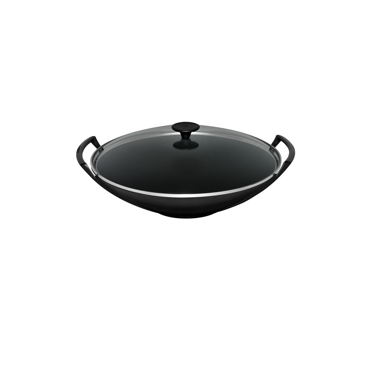 LE CREUSET - Wok Con Tapa De Vidrio 36Cm Negro Mate