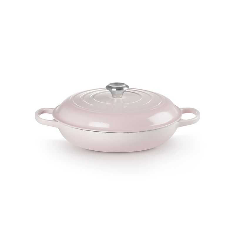 LE CREUSET - Cacerola Baja 30cm Shell Pink