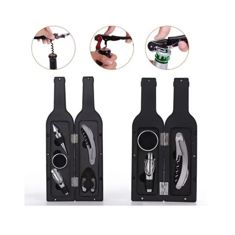 GENERICO - SET DE VINO BOTELLA ACCESORIOS