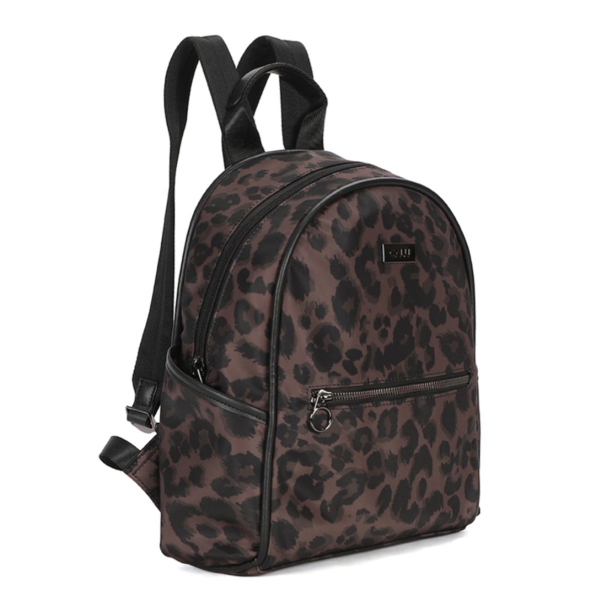 CALU - Mochila Pequeña Moda Filippa Animal Print Café Calu
