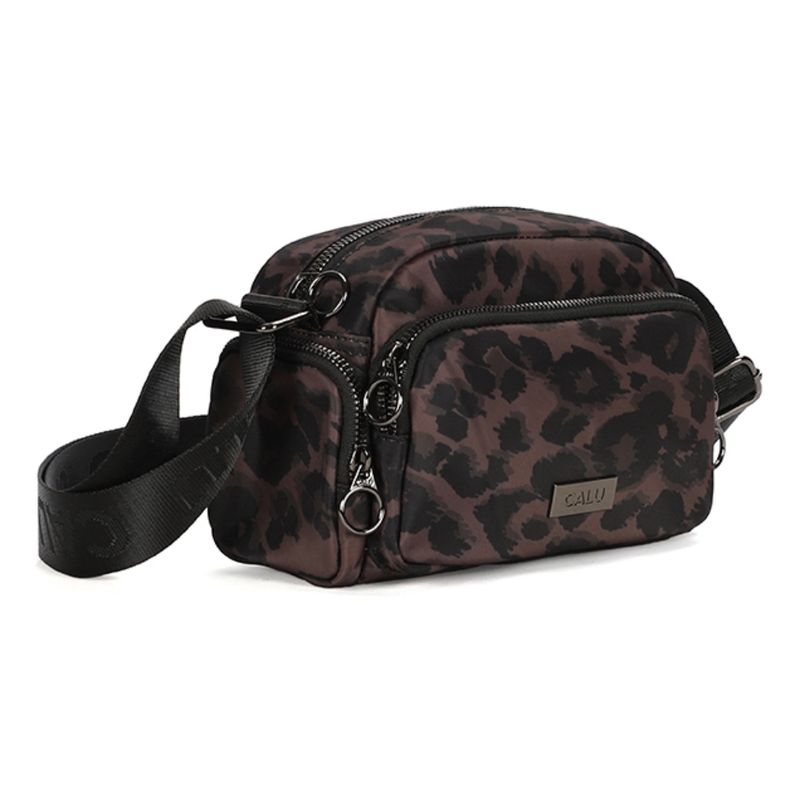 CALU - Cartera Bandolera Pamela Animal Print Café Calu