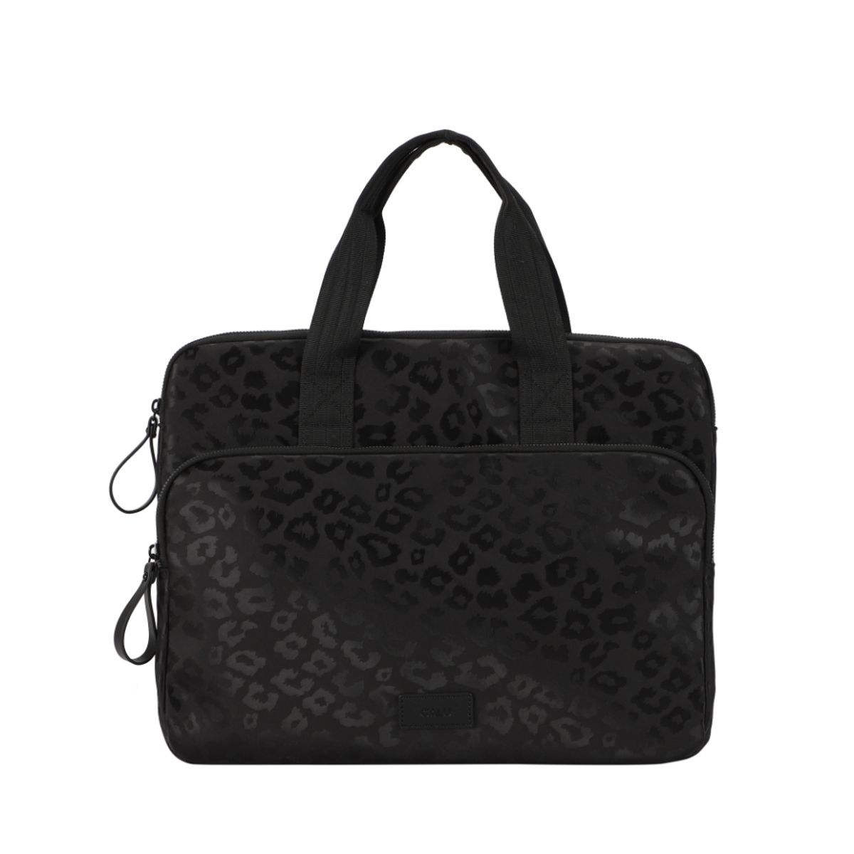 CALU - Porta Notebook Cartera Amalia Animal Print Negro Calu