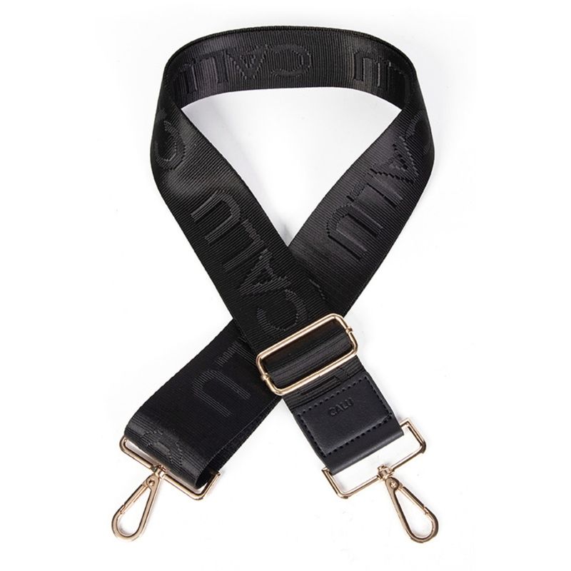 CALU - Correa Strap Cartera Fresno Negro Gold Calu