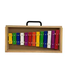 ALAGUEZ - Metálfono 13 notas Color Caja Madera
