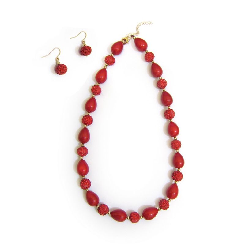 GENERICO - Set Conjunto Collar + Aros Elegante Shamballa